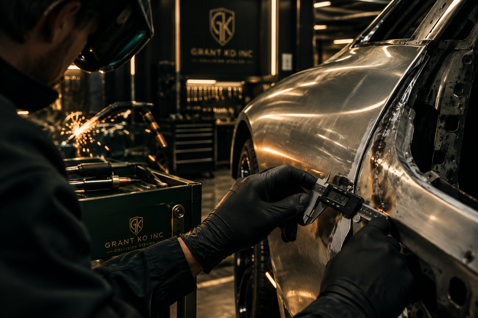 Exotic and Luxury Vehicle Structural Collision Atelier at GRANT KO INC